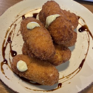 Croquetas de arroz con pollo