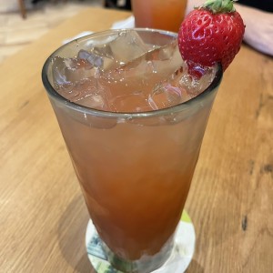 Strawberry passion fruit lemonade