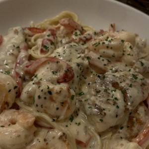 Chicken & Shrimp Carbonara