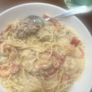 Chicken & Shrimp Carbonara