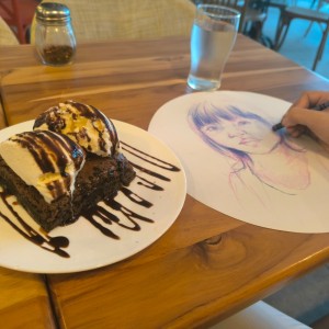 Postres - Brownie con Helado