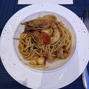 spaghetti con langostinos 