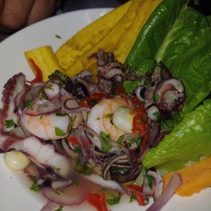 Entradas Peruana - Ceviche de mariscos