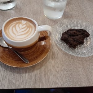 galleta de chocolate negro y capuchino 