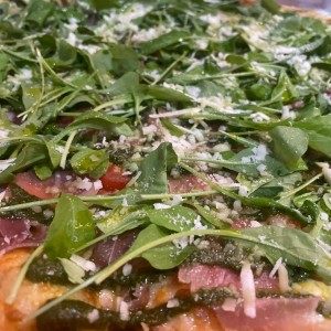 pizza katane con extra de pesto 