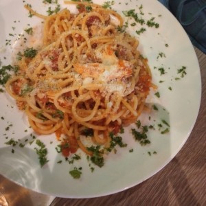 spaghettinis al pomodoro con pollo