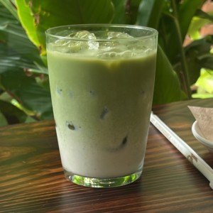 Iced matcha latte