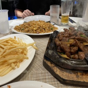 Carnes - Filete salteado Sizzling