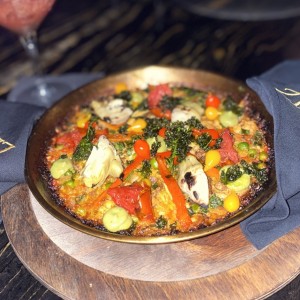 Paella de conejo