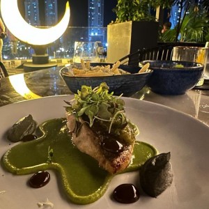 Pescado en salsa Poblana 