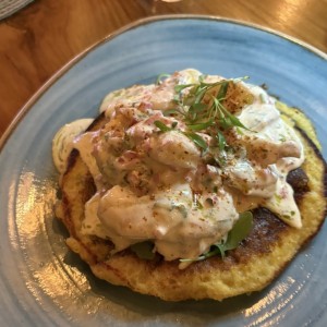 Changa con Queso Blanco y Camarones