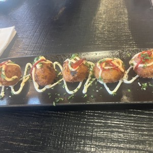 Croquetas de yuca con chorizo