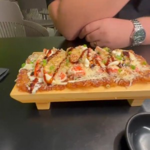 Sushi Pizzas - Cheesy Crab