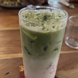 Strawberry iced matcha