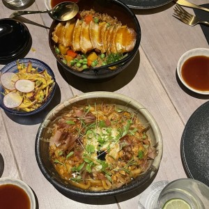 Udon con Camarones y Pulpo