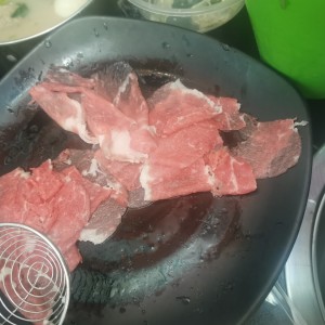 Carne en filetes delgados