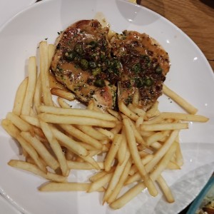 Pollo con papas fritas