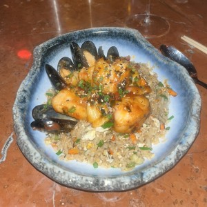 Arroz frito de mar