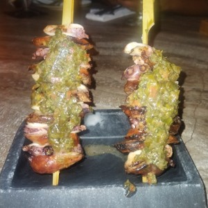 BROCHETA DE PULPO Y CHORIZO