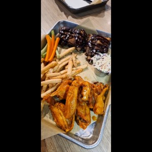 Ribs and wings combo