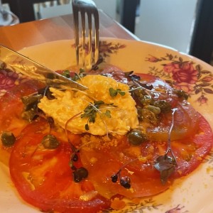 Carpaccio de Tomate,Burrata e Botarga