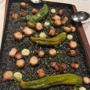 ARROZ NEGRO DE PULPO CROCANTE