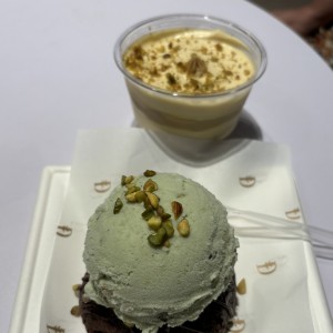 Dubai Chocolate Cookie con helado de pistacho