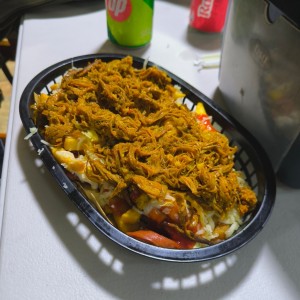 Salchipapa especial de carne