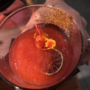 Frozen raspberry margarita