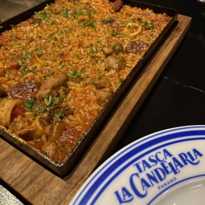 Rice with shrimp, calamari, sausage
