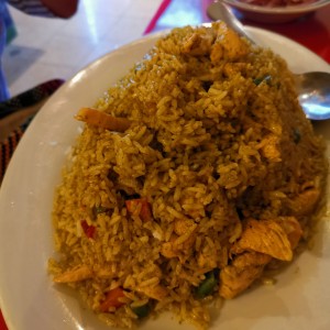 arroz verde con pollo