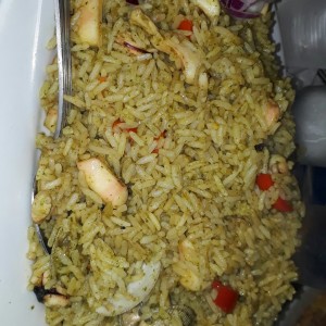 Arroz Verde con Mariscos