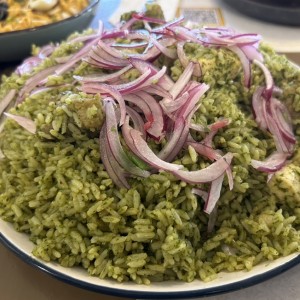 Arroz verde mixto