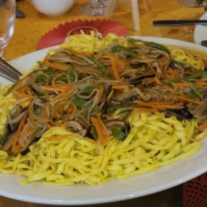 Fideos con vegetales 