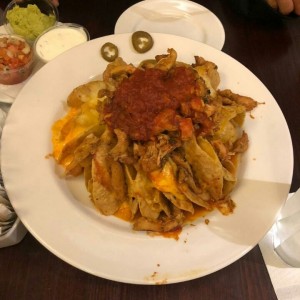 nachos de pollo