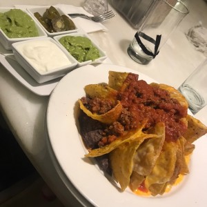 Mini nachos de carne