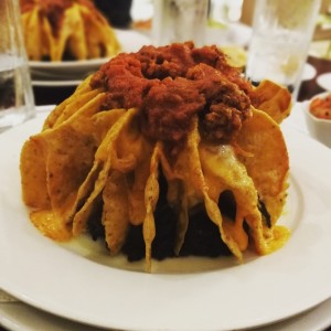 super nachos con chile y carne