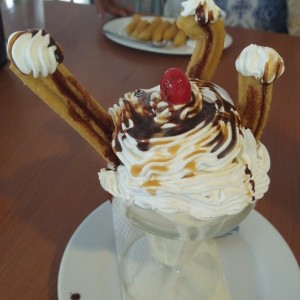 churros con helado