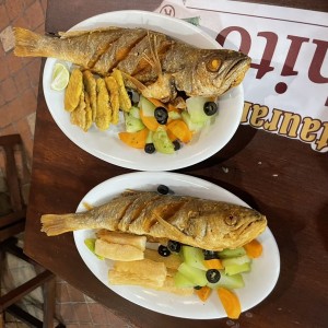 Corvina Entera Frita o en Salsa Criolla