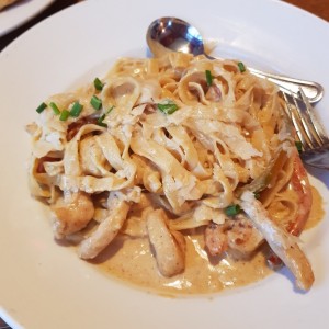 Canjun Chicken and Shrimp Pasta