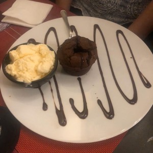 Fondant au Chocolat avec sa Glace Vanille 