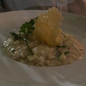 Risotto de poulet et champignons portobello et asperges