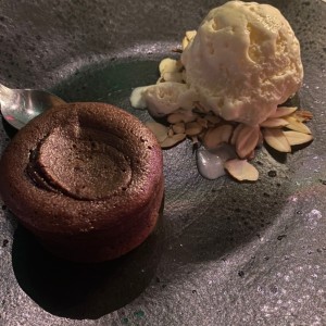 Fondant au Chocolat avec sa Glace Vanille