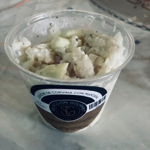 Ceviche de Corvina con Manzana 