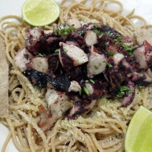 spaghetti con pulpo