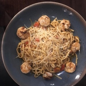 Grilled Shrimp Scampi Pasta