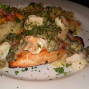 Shrimp and Salmon piccata