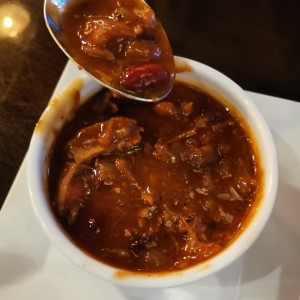 Sopa de chile rojo