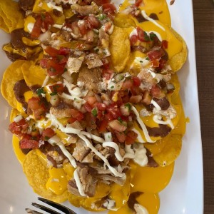 nachos con pollo