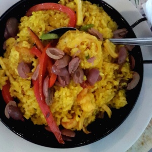 Paella de mariscos (Para una persona)